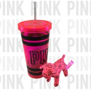 VS PINK tumbler with Mini mini dog NIB